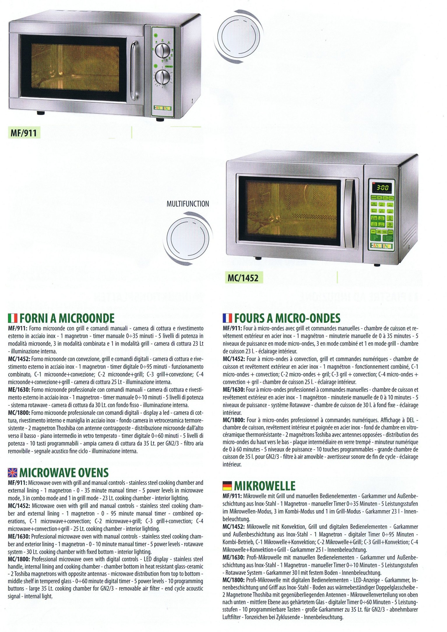 Forno microonde Easy Line Fimar professionale MC 1800 - Attrezzature ed  Arredamenti per Alberghi