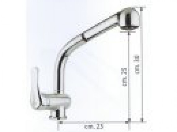 Miscelatore con doccia estraibile mod.TN 2110.
