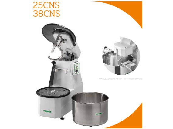 Impastatrice a spirale Fimar mod. 50CNS litri 62 testa sollevabile vasca estraibile