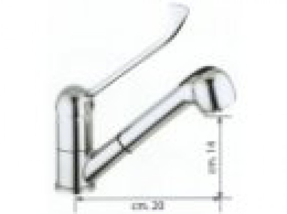 Miscelatore con doccia estraibile mod.TN 8013.