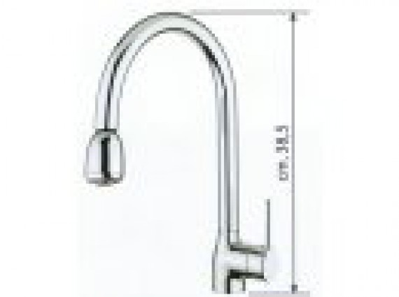 Miscelatore con doccia estraibile mod.TN 9123 ARCO