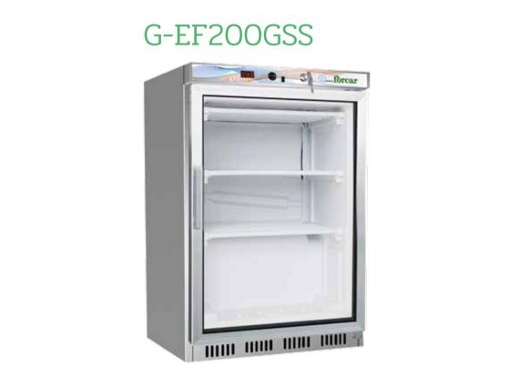 Frigorifero inox Forcar porta a vetro G-EF 200GSS - 18/-22°.