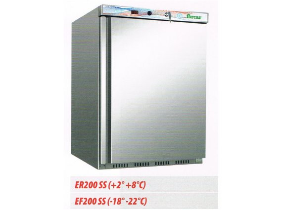 Frigorifero inox Forcar litri 130 G-ER 200SS  + 2/+8°.