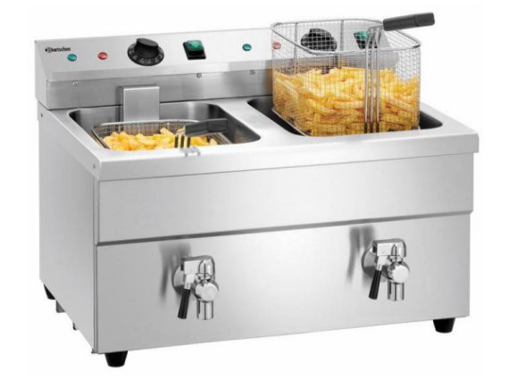 Friggitrice elettrica ad induzione doppia FRI2X8-IND litri 8+8