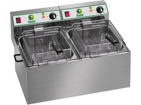 Friggitrice elettrica Fimar da banco due vasche mod. FR88N