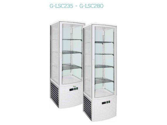 Vetrina refrigerata tutto vetri G-TCBD68 +2/+8°C.