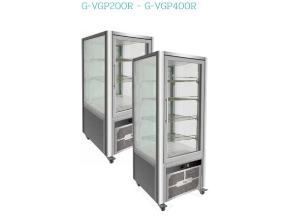 Vetrina refrigerata tutto vetri G-VGP200R +2/+8°C.