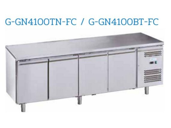 Banco refrigerato Forcold Gastronorm quattro porte M-GN4100BT-FC.