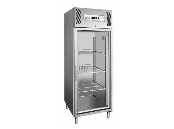 Frigorifero Forcar G-GN 650TNG inox 650 litri, positivo + 2/+8° porta vetrata.