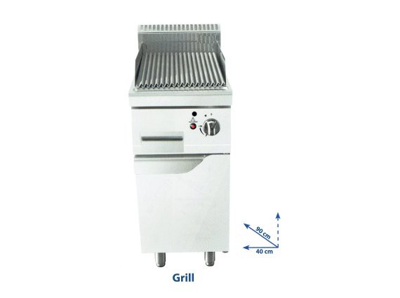 Grill pietra lavica TN9N4I-M singolo con mobile.