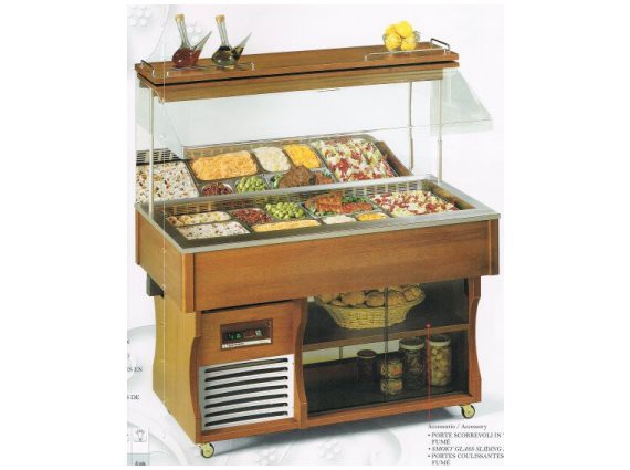 Vetrina refrigerata per antipasti mod. Isola Murale 6M