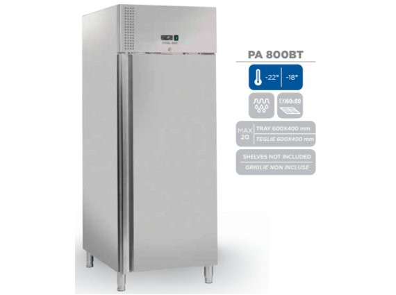 Frigorifero PA 800BT inox 800 litri, negativo - 18/-22°.