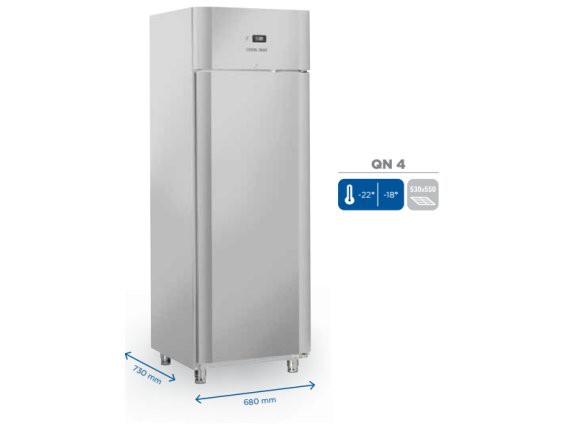 Frigorifero negativo QN 4 inox 450 litri, - 18 / -22°.
