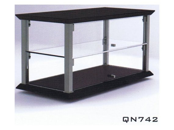 Vetrina neutra Quadro due piani QN742 wengè.