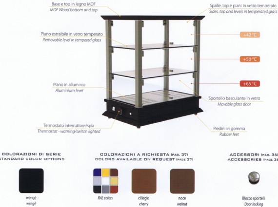 Vetrina per brioches riscaldata Quadro QR543. - 1