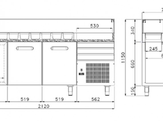 Banco pizza Tequila 2120 SP50 Basic Line - 1