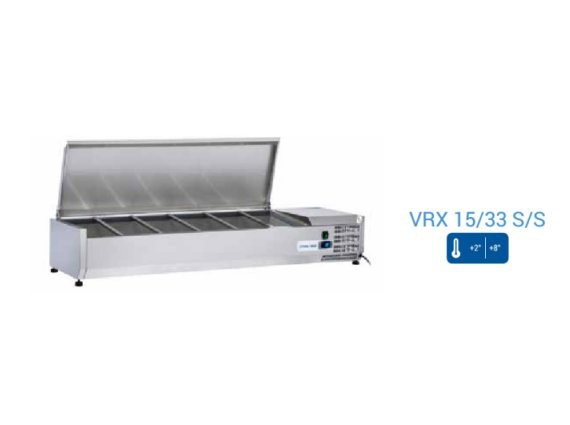 Vetrina refrigerata per banco pizza VRX15/33 S/S