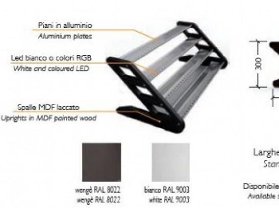 Bottigliera illuminata con led 3 piani. - 1