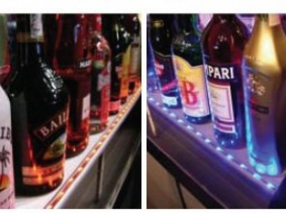 Bottigliera illuminata con led 3 piani. - 2