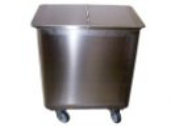 Tramoggia inox litri 115 con divisorio.