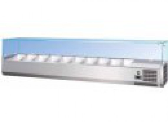 Vetrina refrigerata per banco pizza Forcar 140x38 mod. G-RI14038V